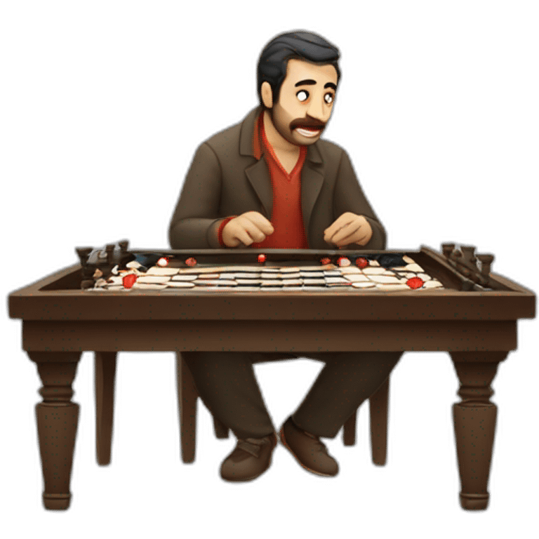 armenian man with backgammon emoji