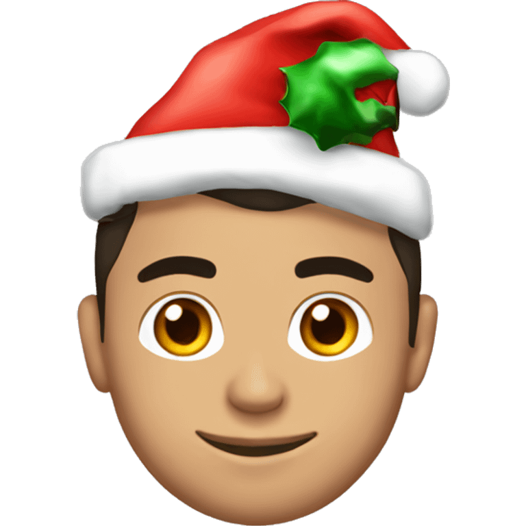 cristiano ronaldo with santa hat emoji