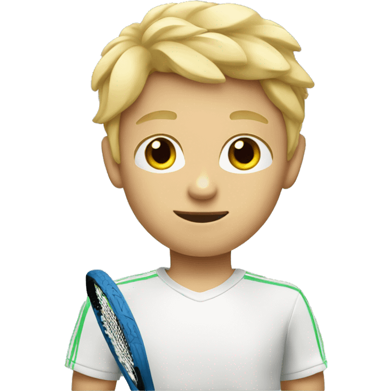 Boy blonde tennis player  emoji