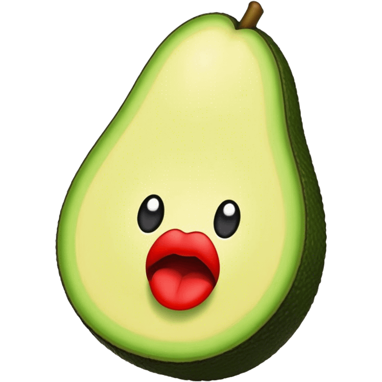 Aguacate con labios grandes emoji