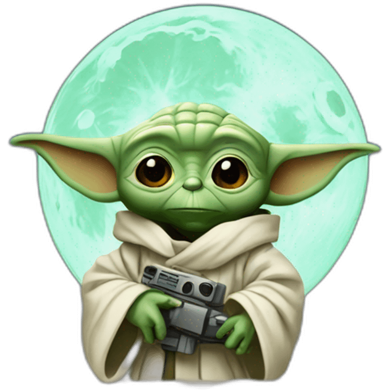 yoda on the moon emoji