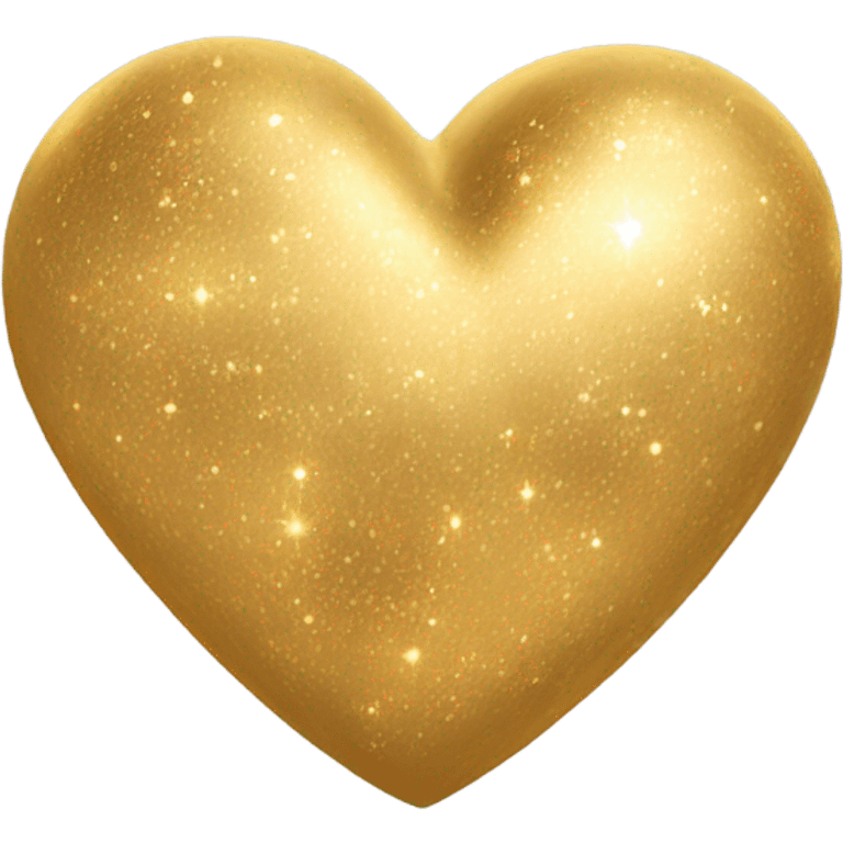 Gold cosmic heart emoji