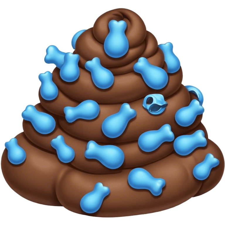 Poop bleu emoji