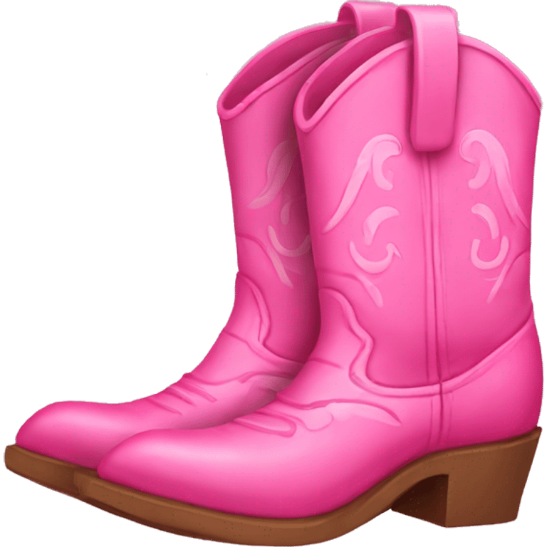 Pink cowboy boots emoji