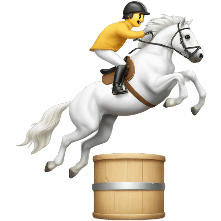 a jumping horse with a cylinder emoji