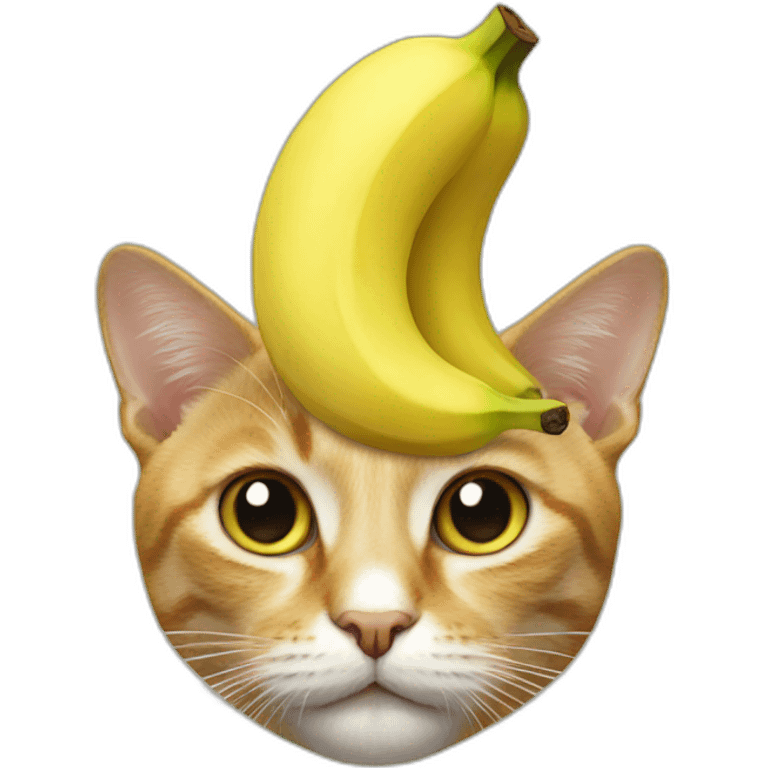 cat with banana on head emoji