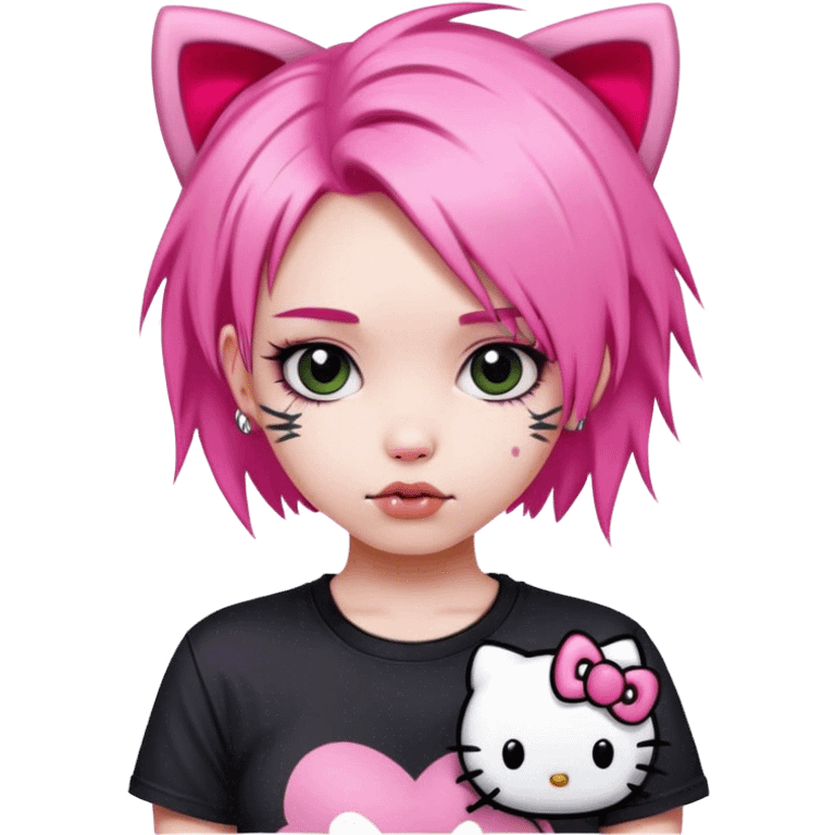  kawaii punk hello kitty emoji