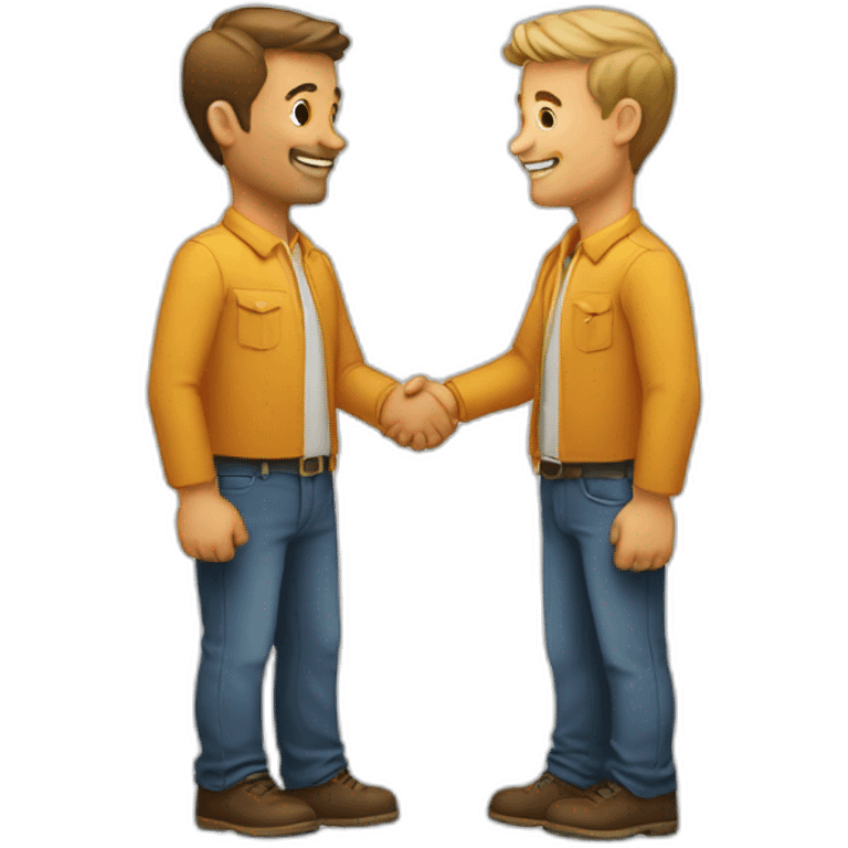 two white guys shaking hands emoji