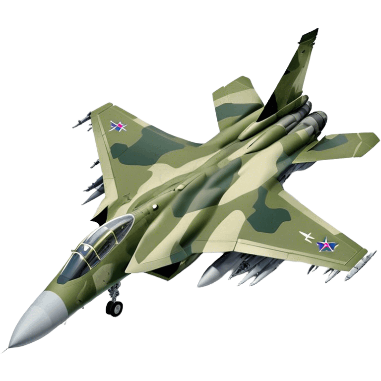 SU-35 Jet - Sukhoi (Model Year: 2020) (Iconic colour: Camouflage green) emoji