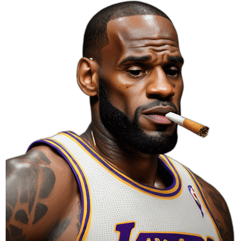 Lebron smoking weed emoji