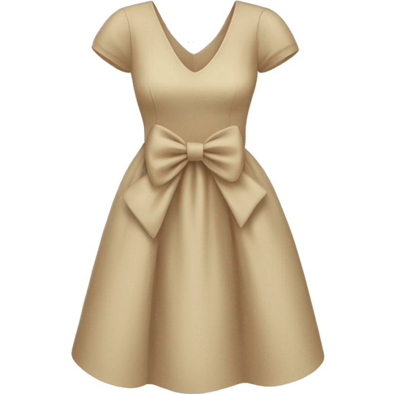 Beige bow Dress emoji