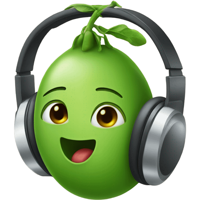 Peas with headphones  emoji