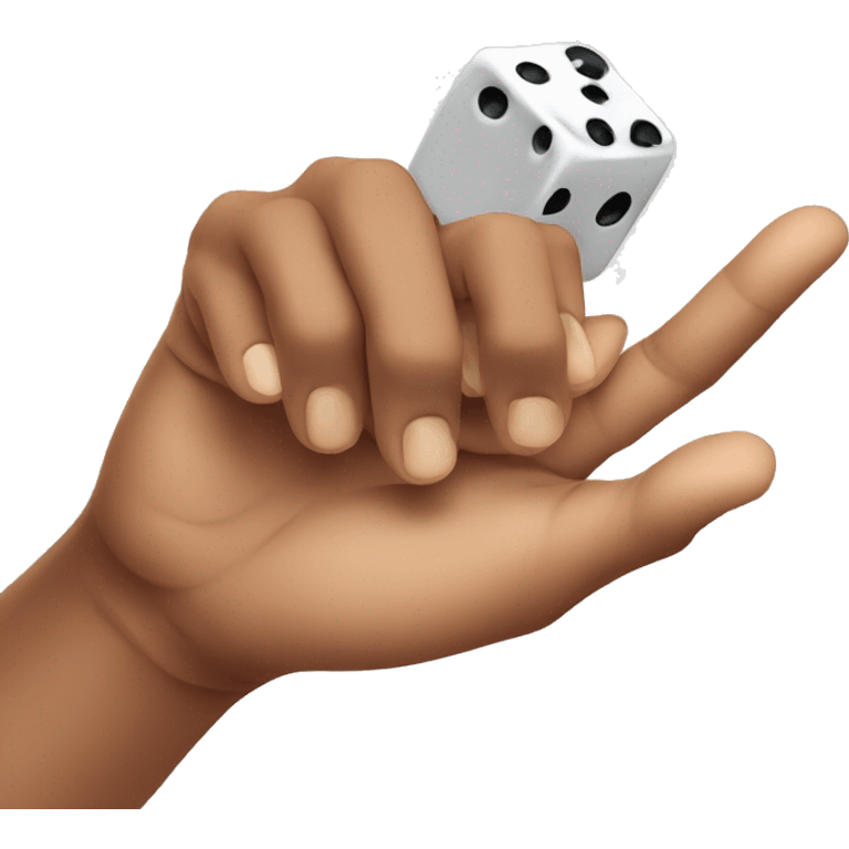 hand tossing dice emoji