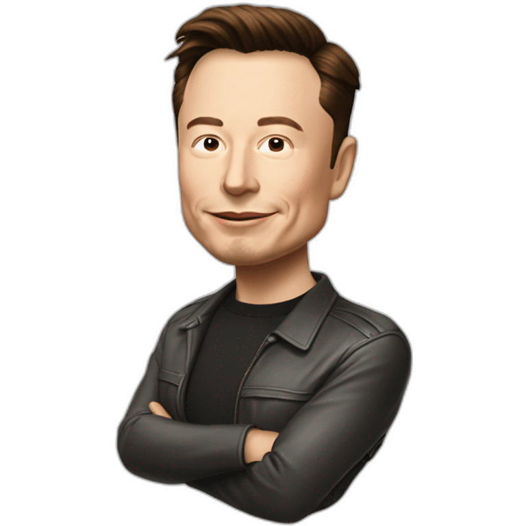 elon musk sur une fusée emoji