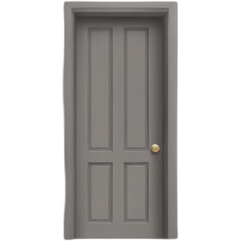 one open door wood color gray style perpective emoji