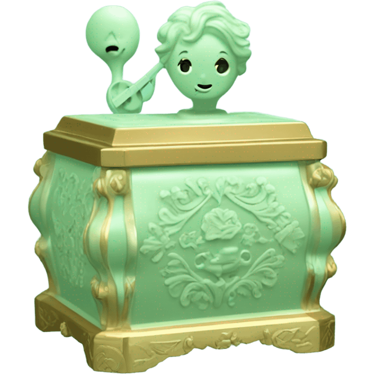 Music box mint green color  emoji