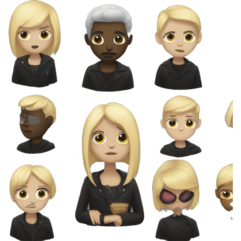 black mirror gothic emoji