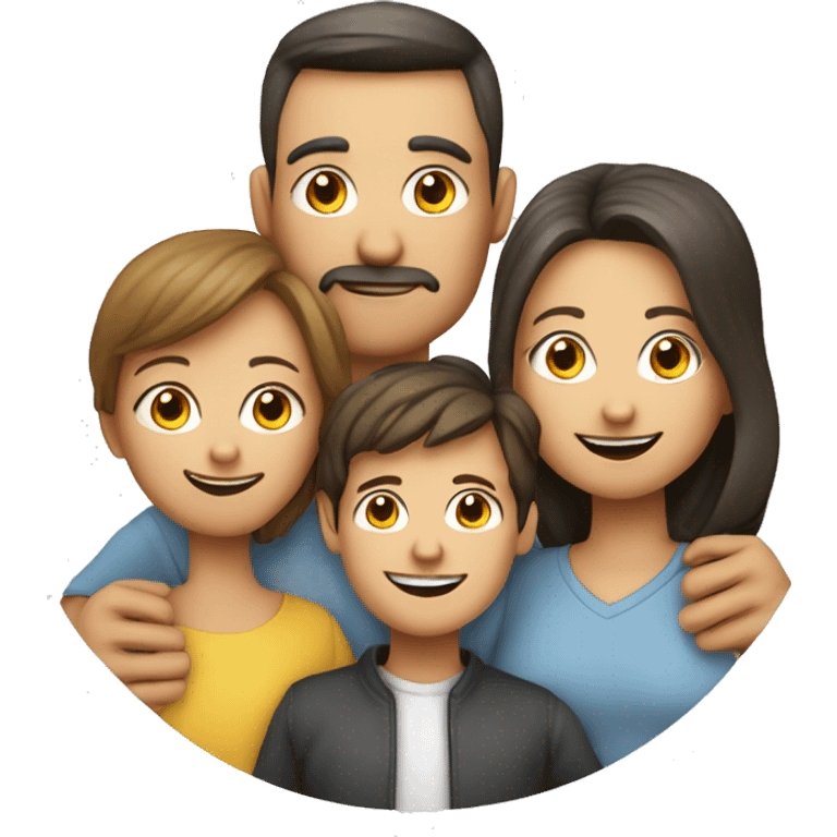 Familie Bild, Mama, Papa, zwei Jungs emoji