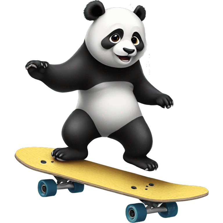 panda on a skateboard emoji