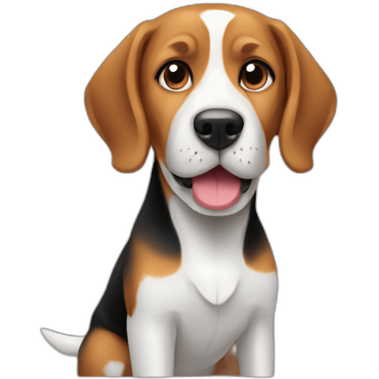 Create emoji of a beagle dog emoji