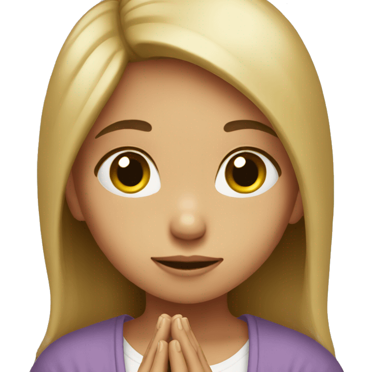 Girl praying  emoji