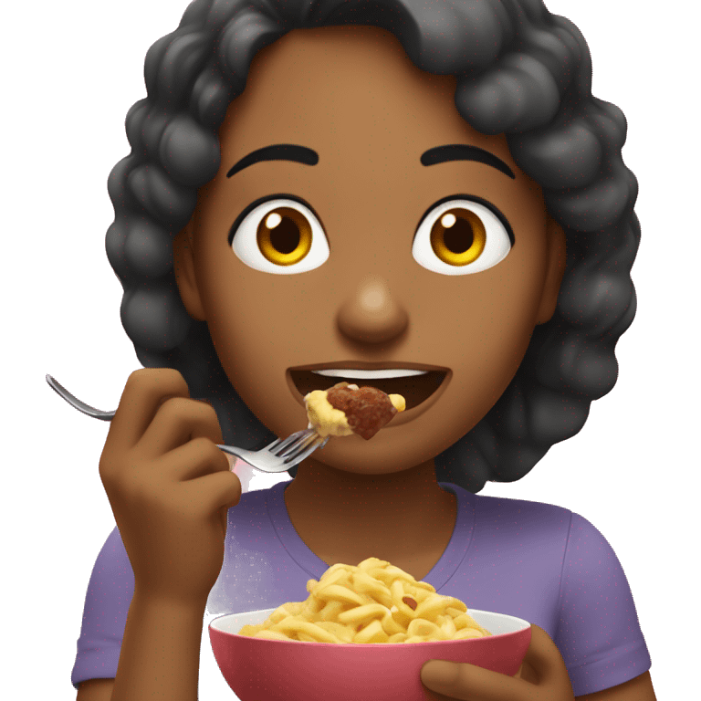 Women eating a बर्गर emoji