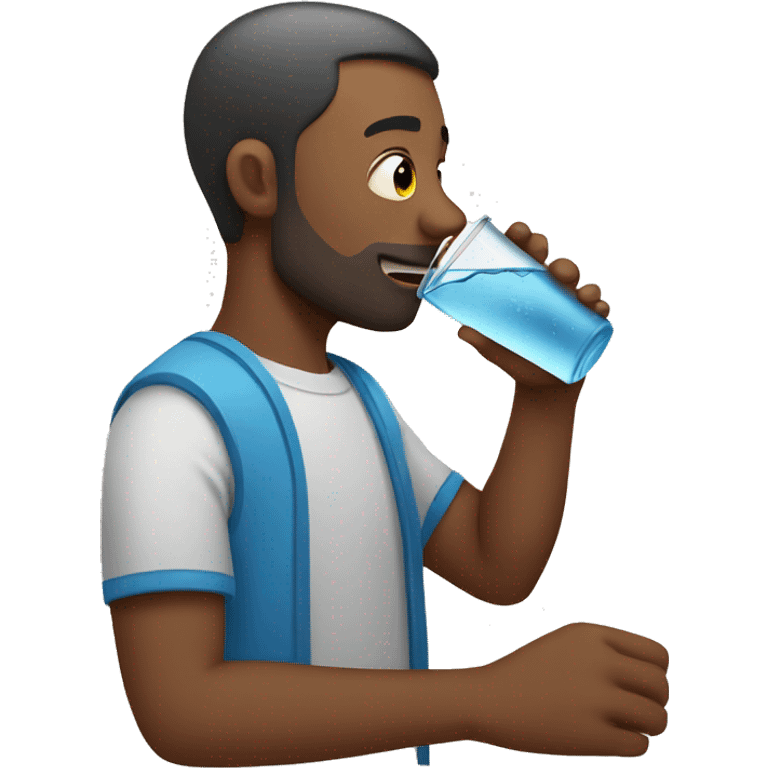 man drinking water emoji