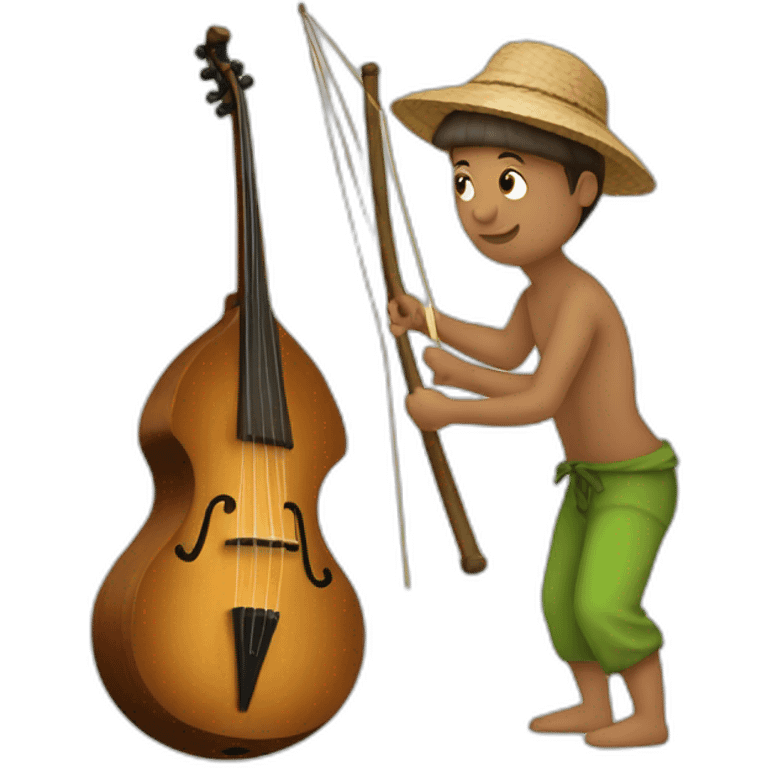 tocando berimbau emoji