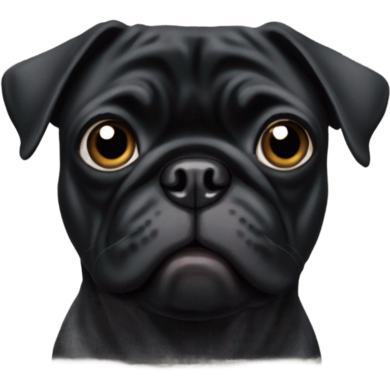 Black pug emoji