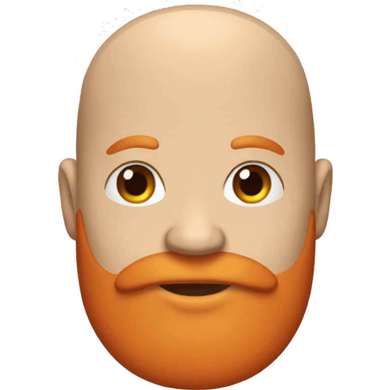 Bald with long red beard emoji