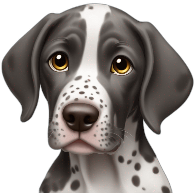 Cookies and cream German short haired pointer puppy emoji