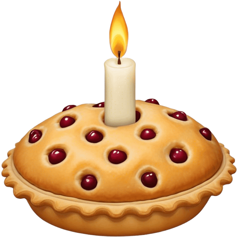 hand pie with candle emoji