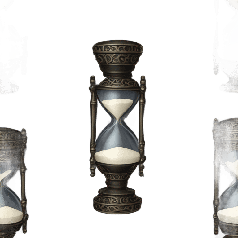 vintage ghotic black  hourglass emoji