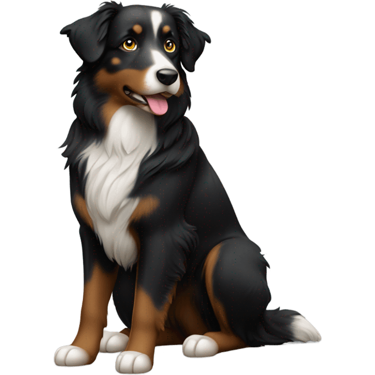 All black Australian shepherd  emoji