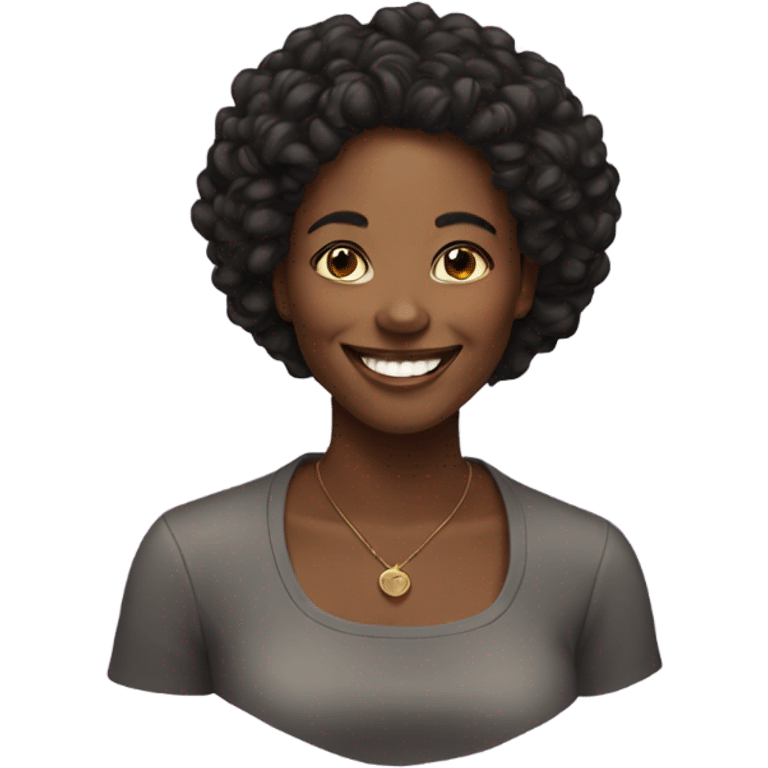  portrait of smiling black woman emoji