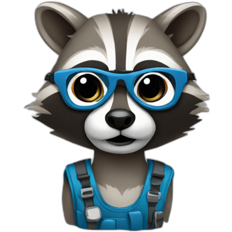 raccoon computer engineer emoji