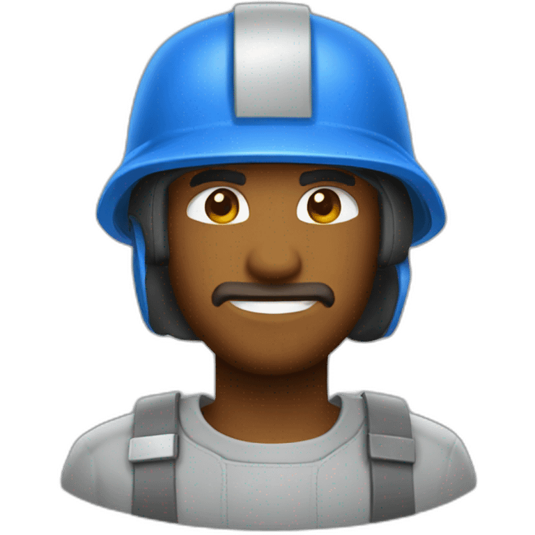 Craftsman Blue Helmet emoji