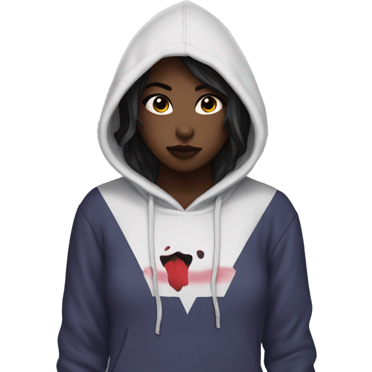 yandere hoodie woman emoji