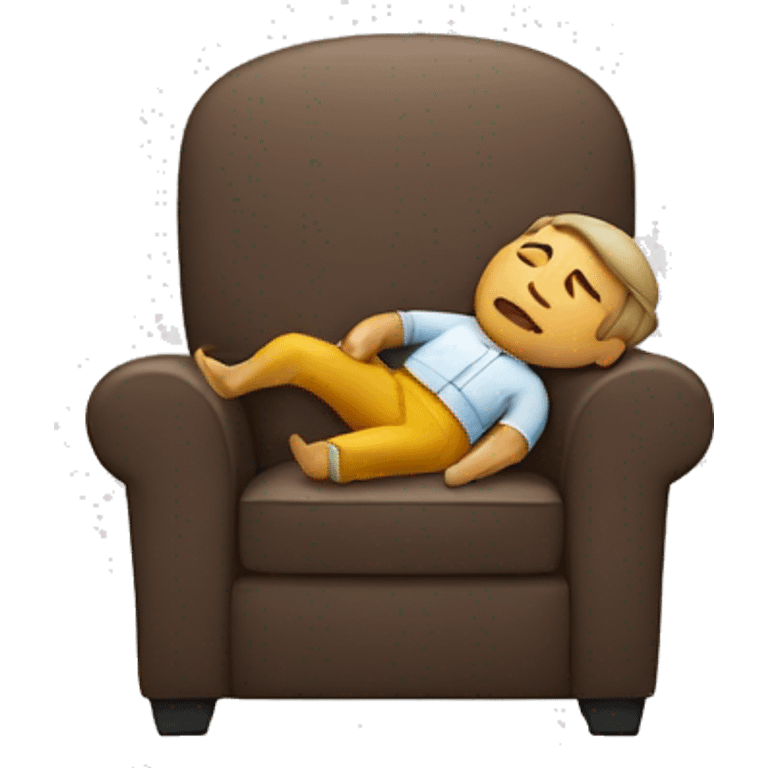 man sleeping in a chair emoji