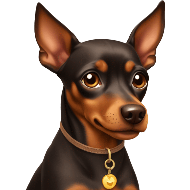 Brown miniature pinscher dog emoji