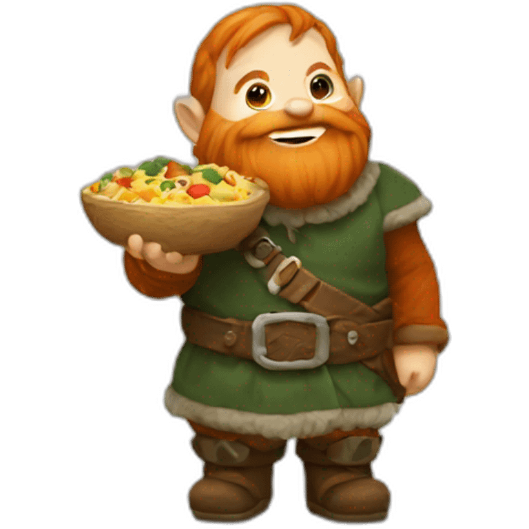 dwarf eating emoji