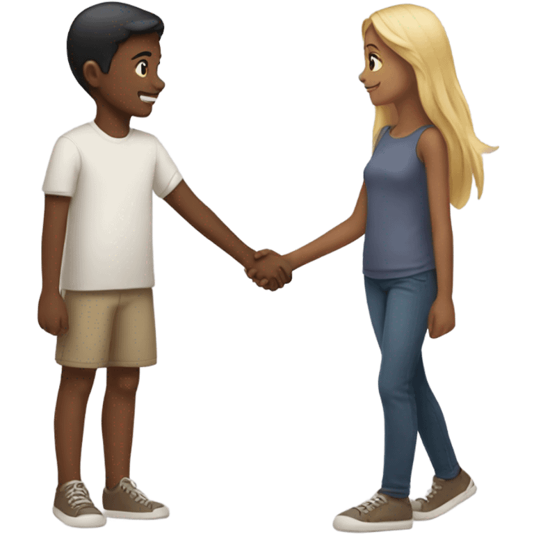 Girl Holding Hands with Boy  emoji