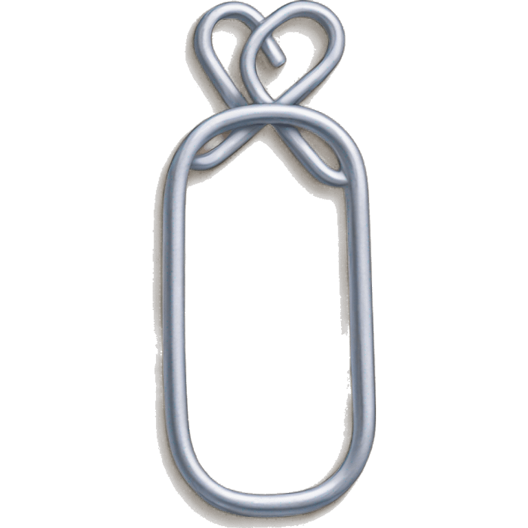 A heart-shaped paper clip emoji