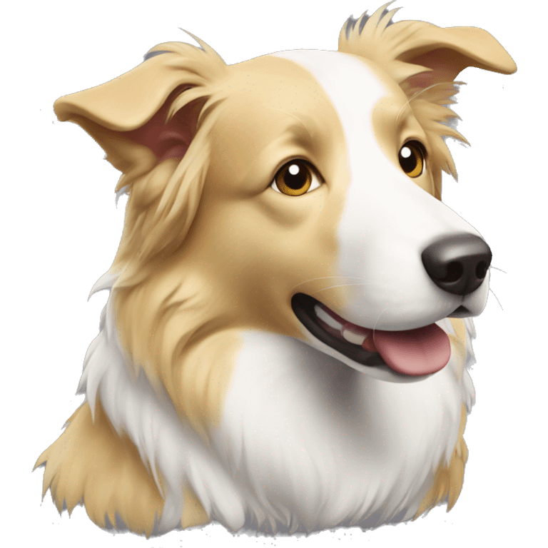 Blonde border collie  emoji