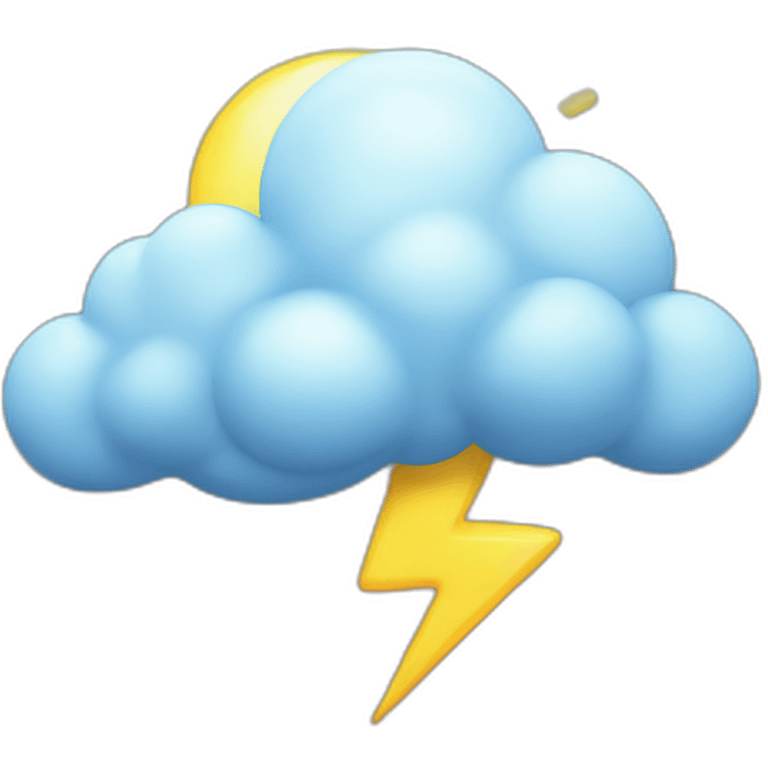 rain cloud lightning emoji