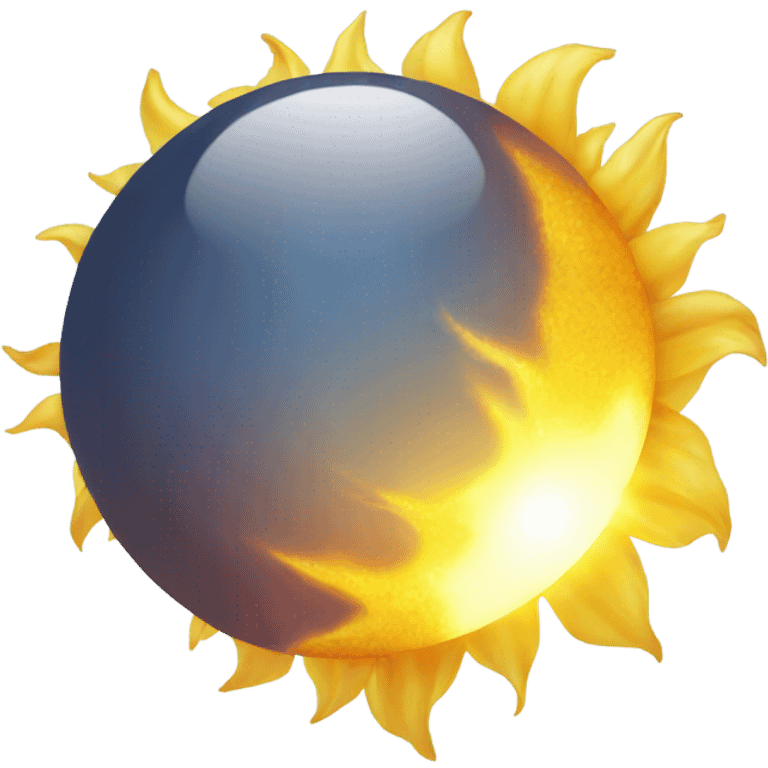 Realistic Sun without face emoji