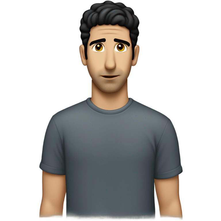 David Schwimmer younger with no facial hair, sad emoji