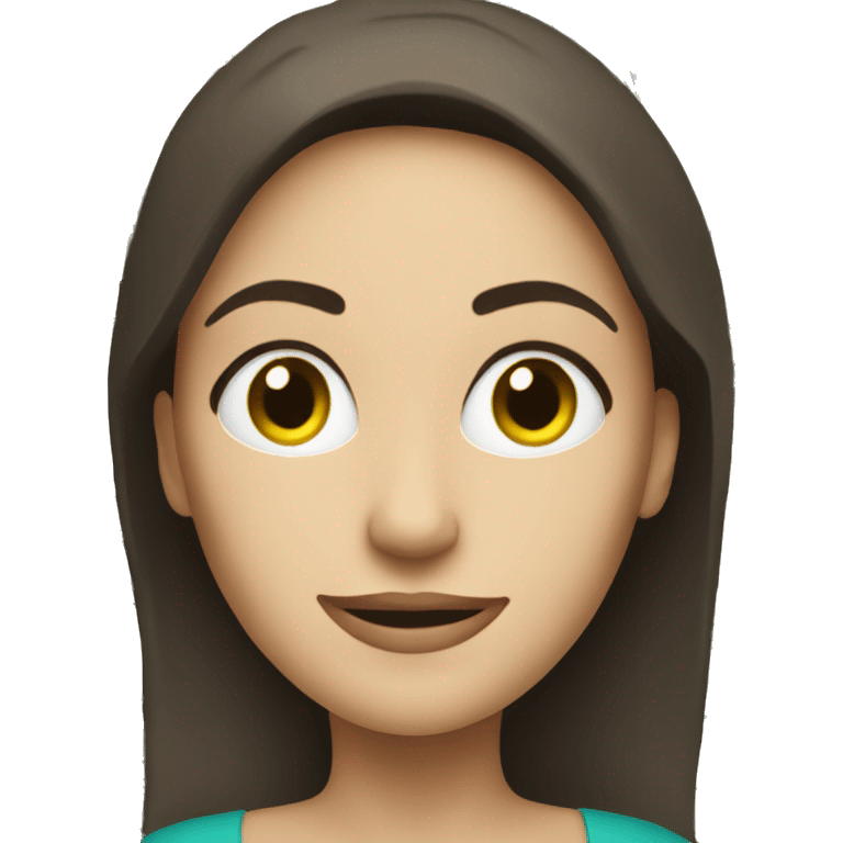 Brunette white woman with money emoji