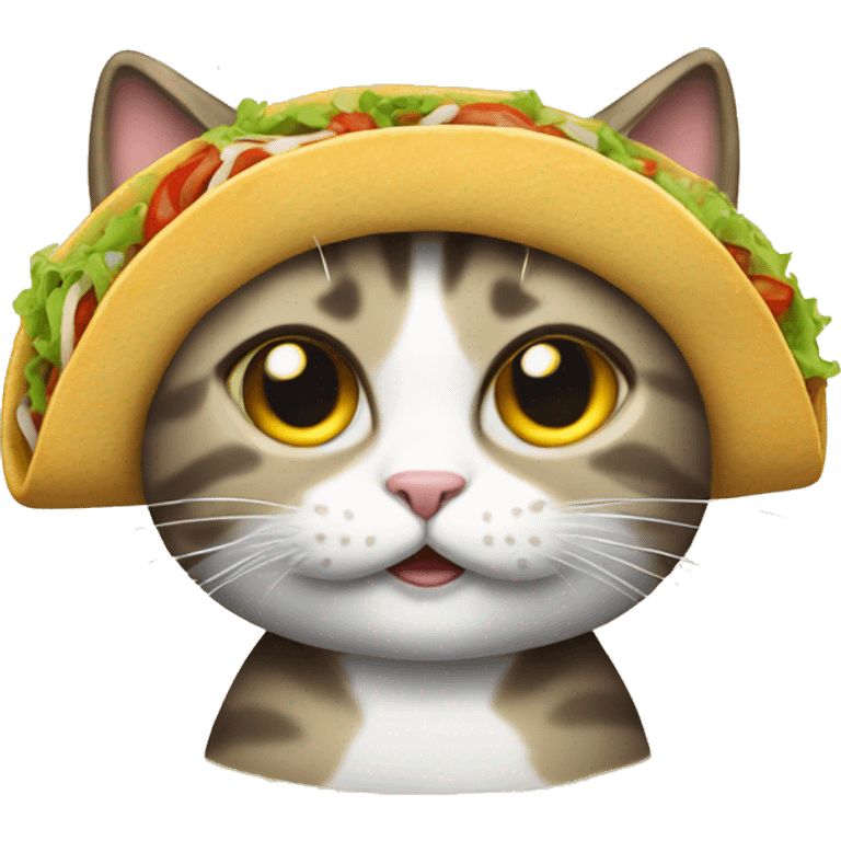 Cat with taco emoji