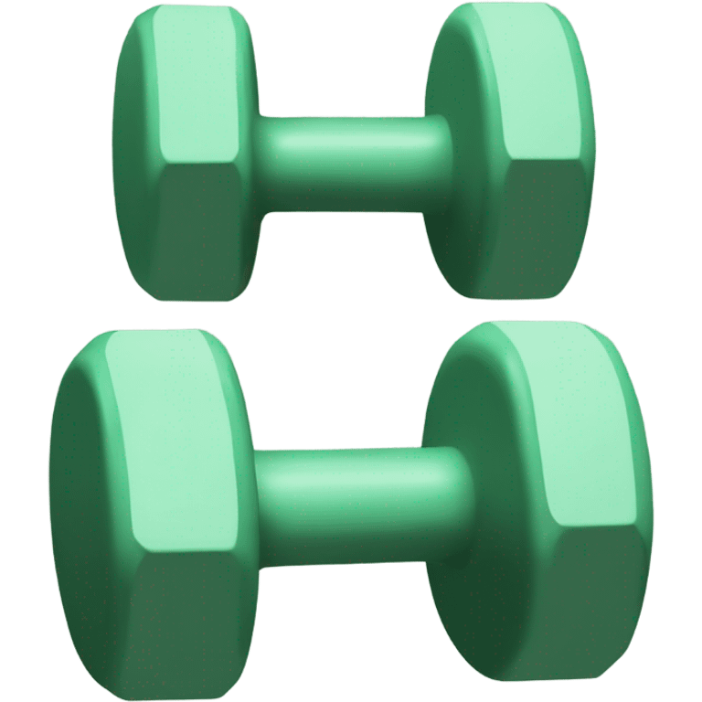 Sage green 5 lb weights emoji